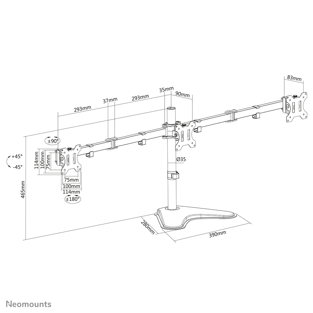 Neomounts FPMA-D550DD3BLACK